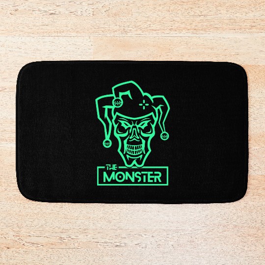 Neon Circus Horror Skull Design Bath Mats