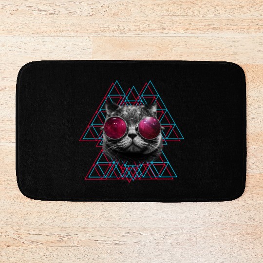 3D Space Cat Bath Mats (Womens)
