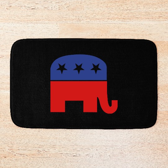 Republican elephant Bath Mats