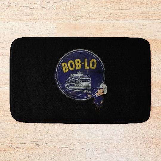Vintage Retro Classic Cute Detroit Boblo Island Bath Mats