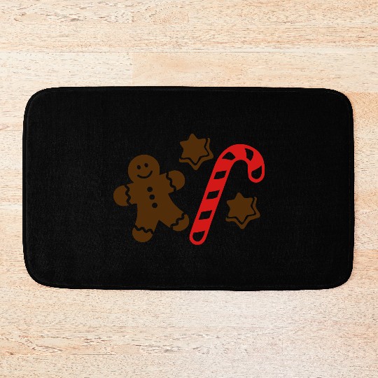 Lebkuchen Gingerbread man Bath Mats