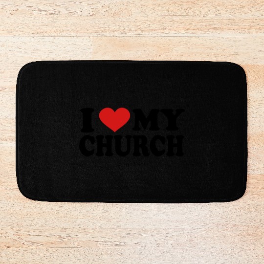 I Love my church Bath Mats