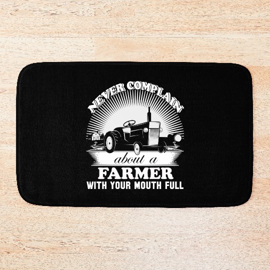 Farmer piglet farmer farmers union no farmers n Bath Mats