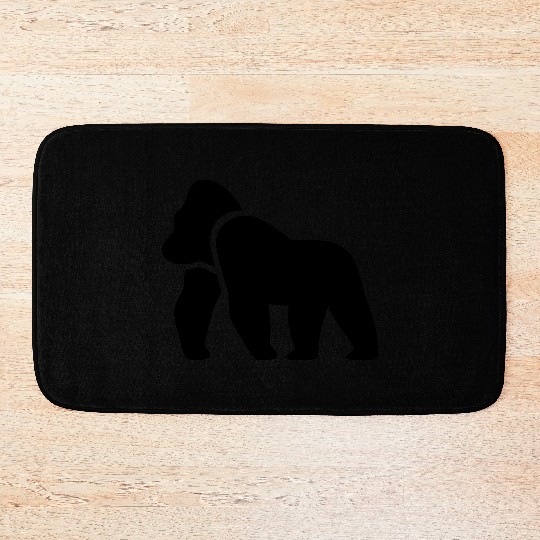 Gorilla Silhouette (Ape) Bath Mats