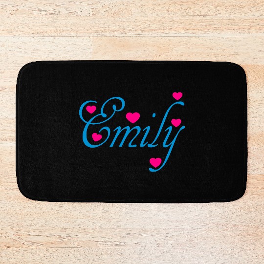 ♥ټI Love Emily-Vector Cute Confession Designټ♥ Bath Mats