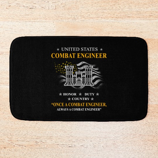 combat engineer, us army combat engineer, army com Bath Mats