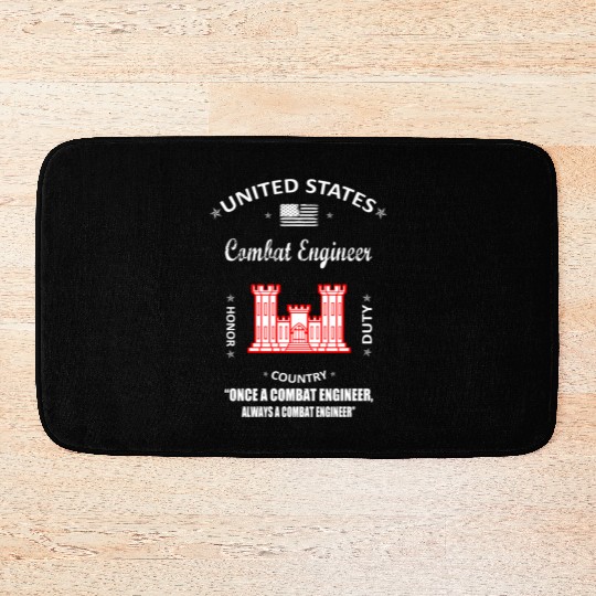 combat engineer, us army combat engineer, army com Bath Mats
