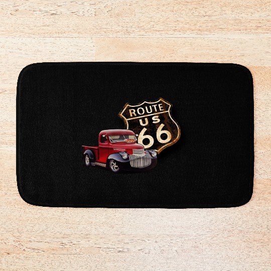 Route 66 Street Rod Bath Mats