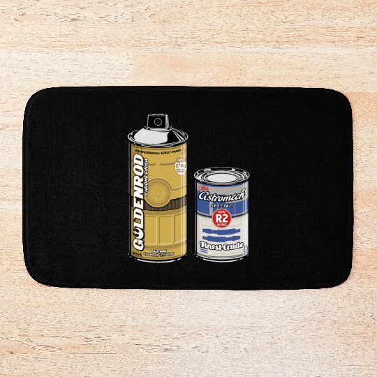 Funny Star Wars r2d2 and c3p0 parody Bath Mats