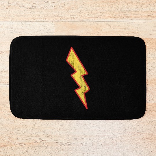 Vintage Lightning Bolt Bath Mats