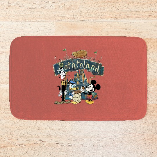 Mickey Mouse Donald Goofy Disney Castle Welcome To Potatoland Bath Mats