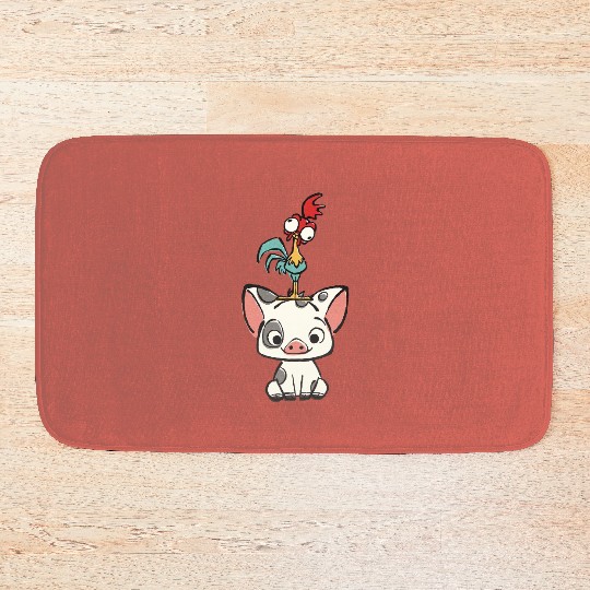 Colors Disney Moana Bath Mats, Hei Hei and Pua Bath Mats