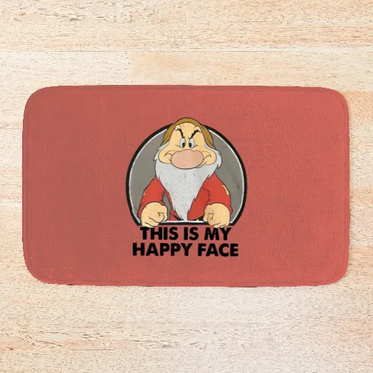 Disney Snow White Grumpy  Bath Mats, Funny Grumpy Seven Dwarfs Bath Mats,  Disneyland Vacation 2024 Trip Bath Mats