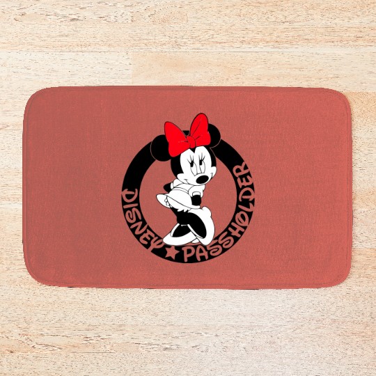 Minnie Mouse Passholder Disney Graphic Bath Mats, Disneyland Vacation