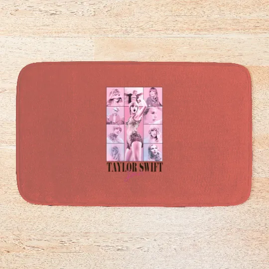 Discover Pink Cute Taylor Lover Eras Tour Concert Bath Mats, White Taylor version