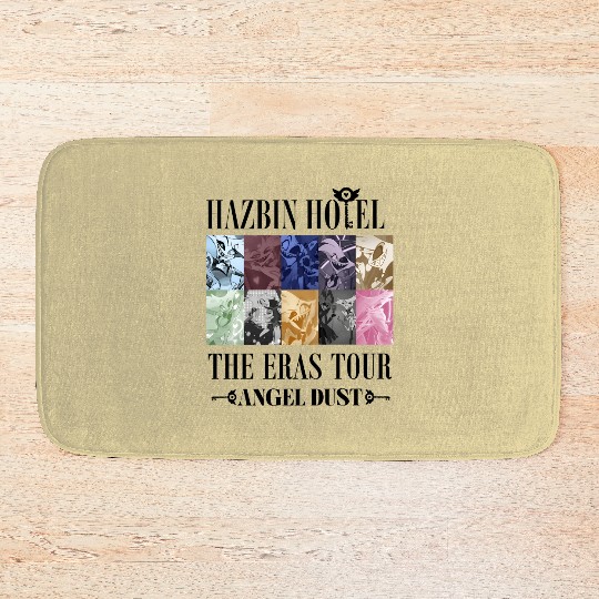 Discover Hazbin Hotel Angel Dust The Eras Tour Style Bath Mats, Hazbin Hotel Movie Bath Mats