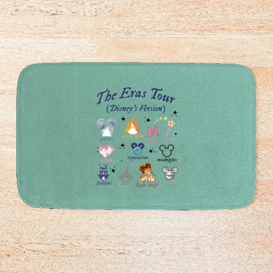 Eras Tour Disney Bath Mats, Swift Happiest Magical Place Gift