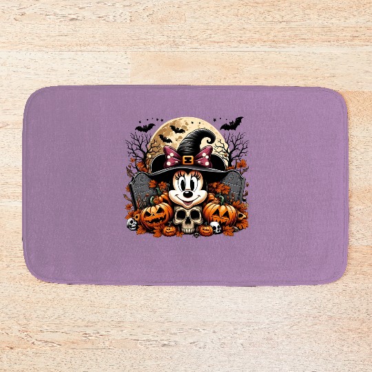 Minnie Mouse Halloween Bath Mats, Minnie Pumpkin Bath Mats, Disney Spooky
