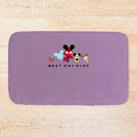 Spiderman Best Day Ever Bath Mats, Baby Spiderman, Disney Snacks Bath Mats