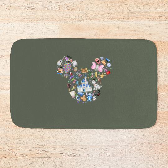 Disney Mickey Ears Bath Mats, Disneyland Vacation Bath Mats, Best Day Ever