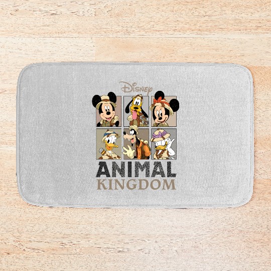 Disney Mickey Safari  Bath Mats, Retro Disney Animal Kingdom Mickey Bath Mats