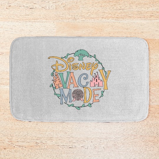 Disney Vacay Mode Bath Mats, Epcot Bath Mats, Disney Castle Bath Mats