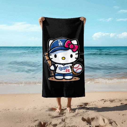 Hello Kitty Dodgers Beach Towels