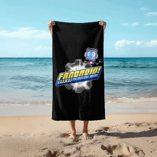 Fandroid Logo with Waving Fandroid Beach Towels