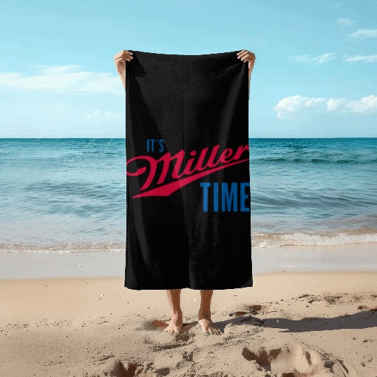 It's Miller Time Beach Towels