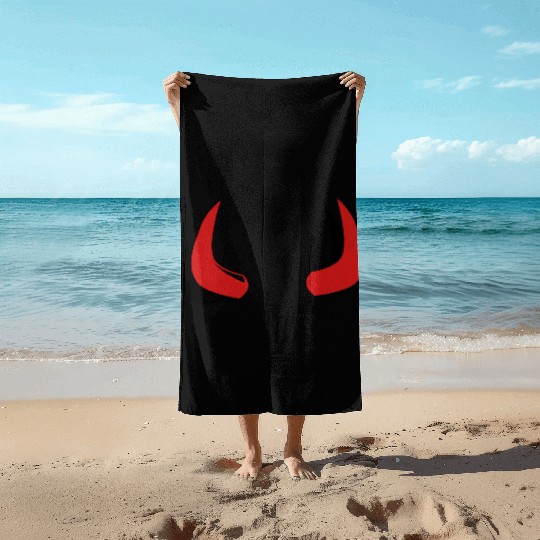 Devil Horns Beach Towels