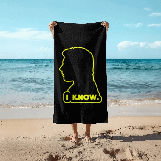 Han Solo - I Know. Design Beach Towels