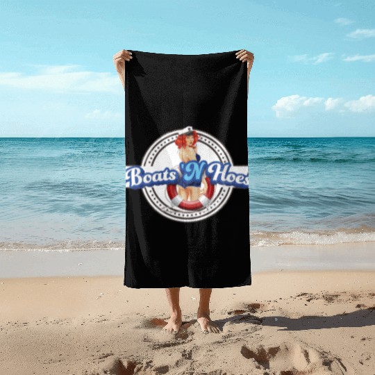 BOATS 'N HOES STEP BROTHERS SEXY LOGO Beach Towels