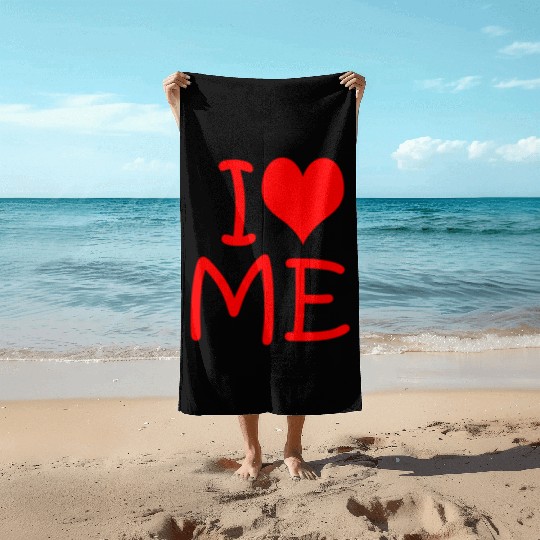 I Love Me Valentine's Beach Towels