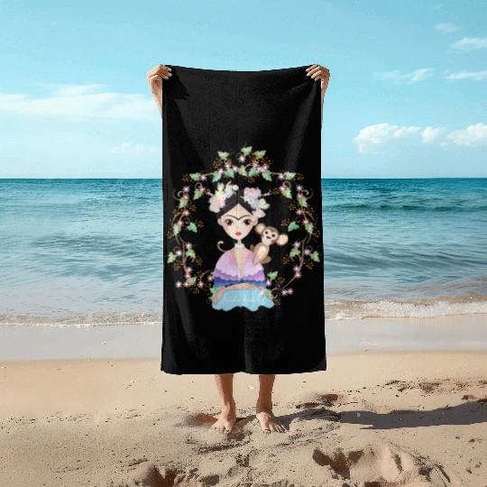 Frida Kahlo girl's Beach Towels