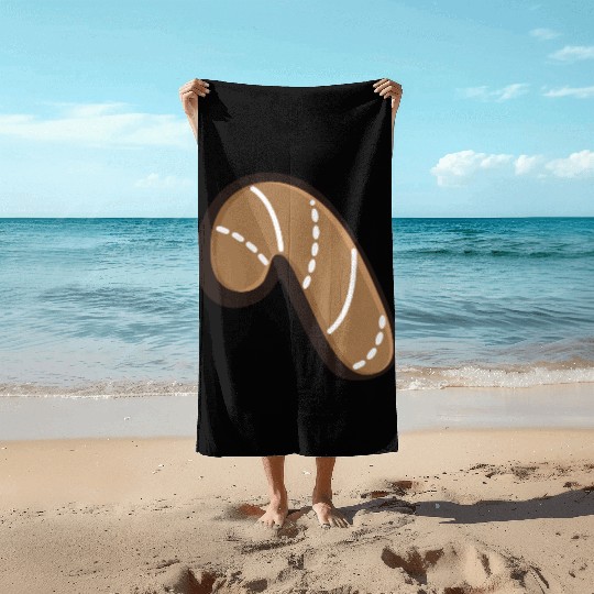 Gingerbread cookie Beach Towels
