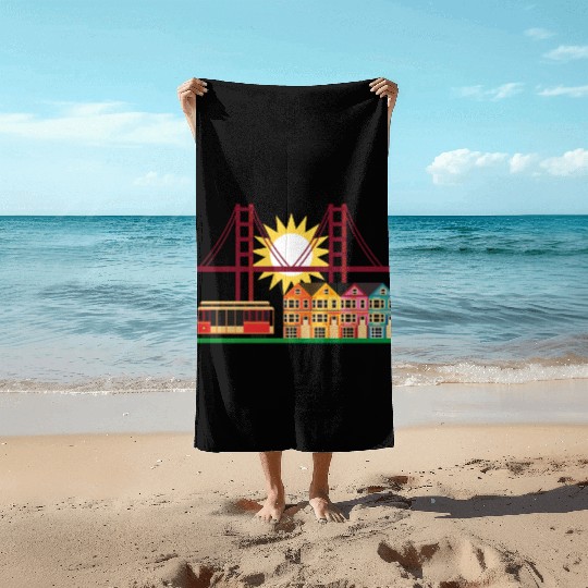 san francisco Beach Towels