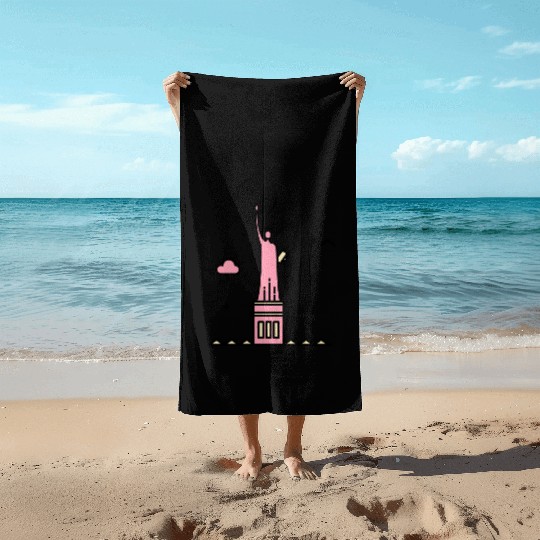 Statue of liberty Beach Towels