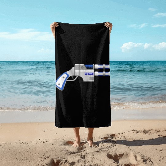 sci fi gun Beach Towels