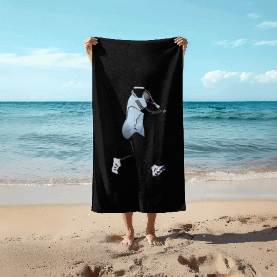 tennis player Beach Towels