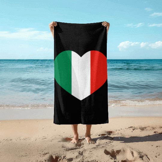 Love Italian football Beach Towels