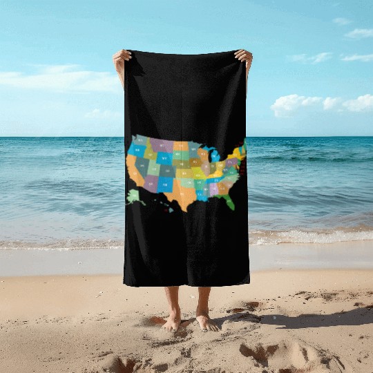 US States Beach Towels