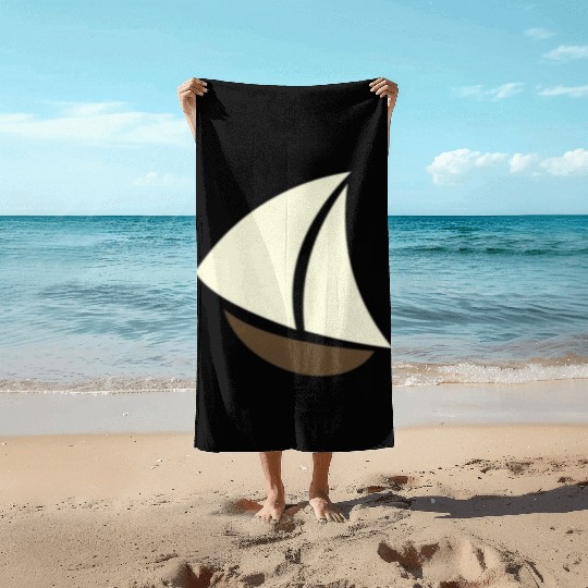 sailing boat Beach Towels