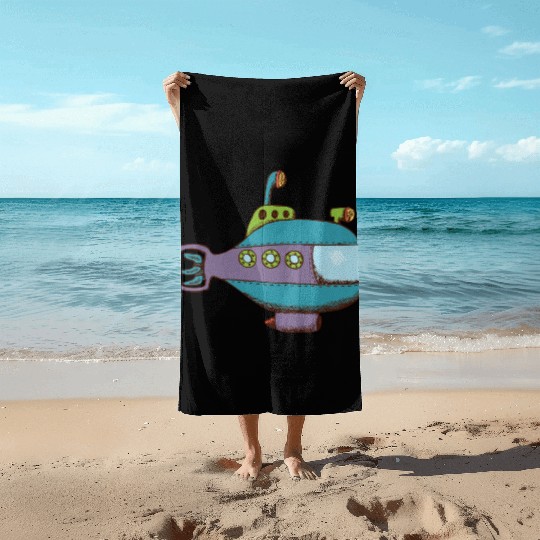 submarine Beach Towels