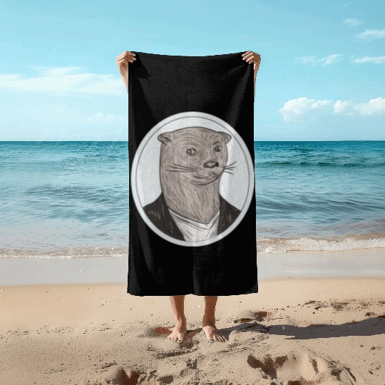 mr weasel Beach Towels