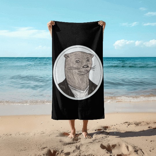 mr weasel Beach Towels