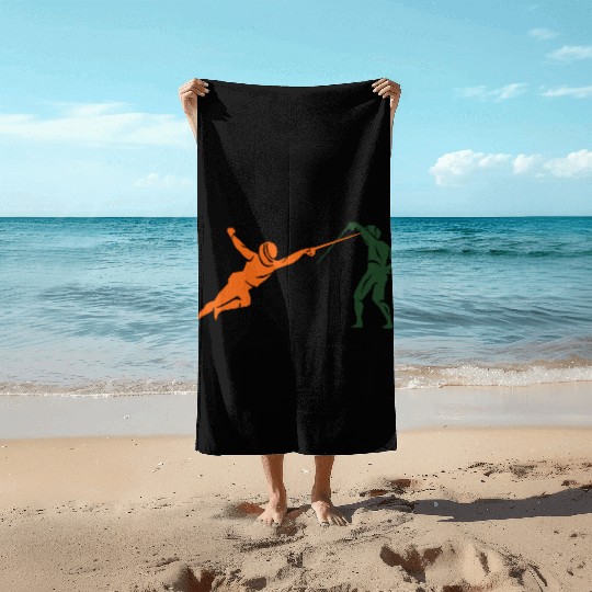 fencing Beach Towels