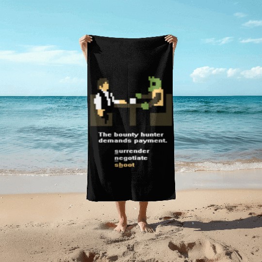 Han and Greedo 8-Bit Beach Towels