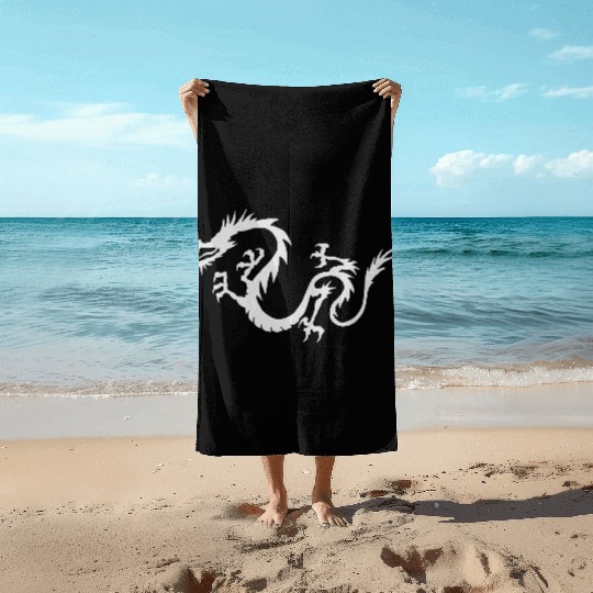 Chinese Dragon Beach Towels