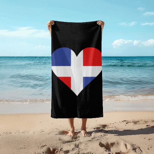 A Heart For The Dominican Republic Beach Towels