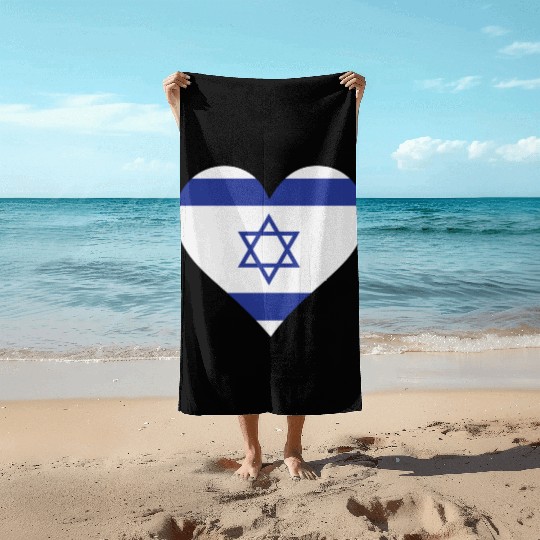 A Heart For Israel Beach Towels